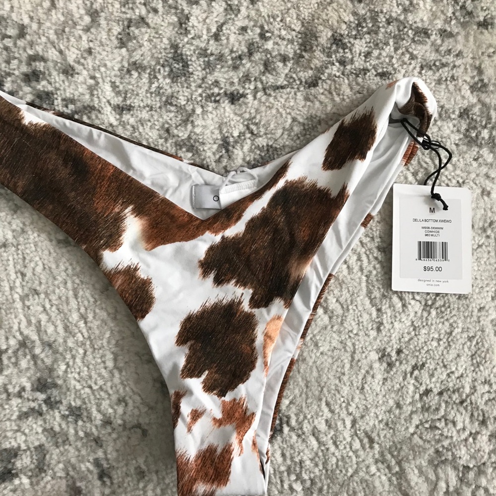 NWT We wore what x Onia cowhide bikini bottom - Picture 2 of 5